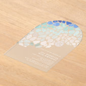 Buntes Meerglas Geburtstag Akryllische Einladung (Ablage )