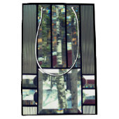 Buntes metallisches Aussehen aus geschliffenem Gla Mittlere Geschenktüte (Vorderseite)