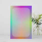 "Buntes metallisches" feines gezeichnetes Briefpapier (Stehend Vorderseite)