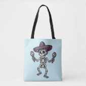 Buntes mexikanisches Skelett Tasche (Vorderseite)