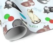 Buntes Miezekatze-Katzen-Packpapier Geschenkpapier (Rolleneckpunkt)