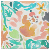 Buntes mit BlumenAquarell SANTA CRUZ Stoff (Nahaufnahme)