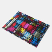 Buntes modernes abstraktes fußmatte (Schrägansicht)