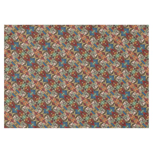 Buntes modernes abstraktes Muster Tischdecke (Vorderseite (Horizontal))