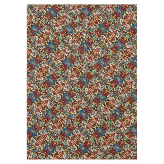 Buntes modernes abstraktes Muster Tischdecke (Vorderseite)