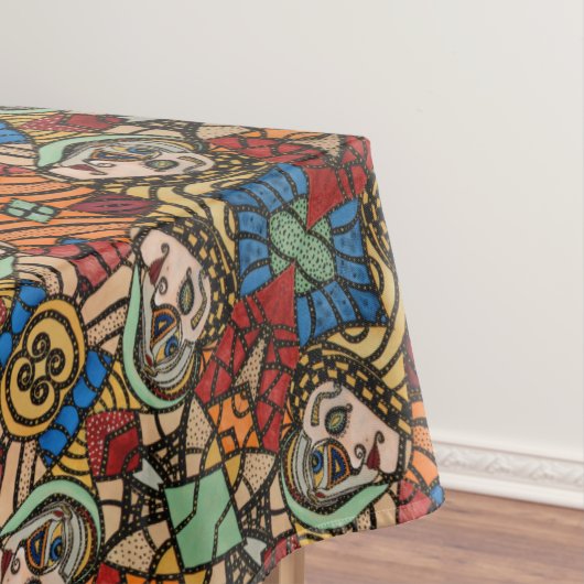 Buntes modernes abstraktes Muster Tischdecke (Beispiel)