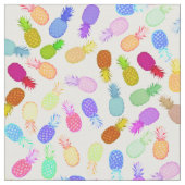 Buntes modernes Ananasmuster des Aquarells Stoff (Nahaufnahme)
