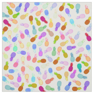 Buntes modernes Ananasmuster des Aquarells Stoff
