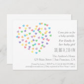 Buntes modernes Baby besprühen Einladungen (Vorne/Hinten)