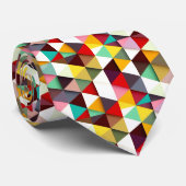 Buntes modernes Dreieck-Muster Krawatte (Gerollt)