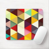 Buntes modernes Dreieck-Muster Mousepad (Mit Mouse)
