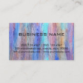 Buntes modernes hölzernes Korn-Monogramm #14 Visitenkarte (Rückseite)