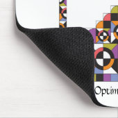 Buntes modernes Katzen-Steppdecken-Muster Mousepad (Ecke)