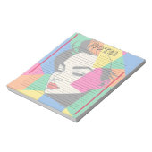 Buntes modernes Pop-Art-Notizbuch mit Linien für F Notizblock (Rotiert)