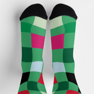 Buntes modernes Tartan Karo Ferien Weihnachten Socken