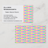 Buntes modernes Tupfen-Spaß-Muster Visitenkarte (Vorne/Hinten)