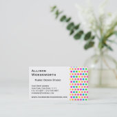 Buntes modernes Tupfen-Spaß-Muster Visitenkarte (Stehend Vorderseite)