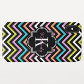 Buntes modernes Zickzack schwarzes Monogramm Case-Mate iPhone Hülle (Rückseite (Horizontal))