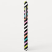 Buntes modernes Zickzack schwarzes Monogramm Case-Mate iPhone Hülle (Hinten/Links)