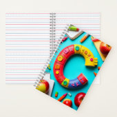 🎒 Buntes Monogramm-Buchstaben-Schulalphabet-Set � Notizblock (Innen)