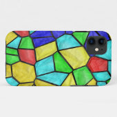 Buntes Mosaik-Buntglas Case-Mate iPhone Hülle (Rückseite (Horizontal))
