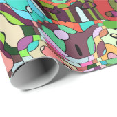Buntes Mosaik Geschenkpapier (Rolleneckpunkt)