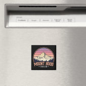 Buntes Mount Hood Oregon – Retro Reise Magnet (In Situ (Geschirrspüler))