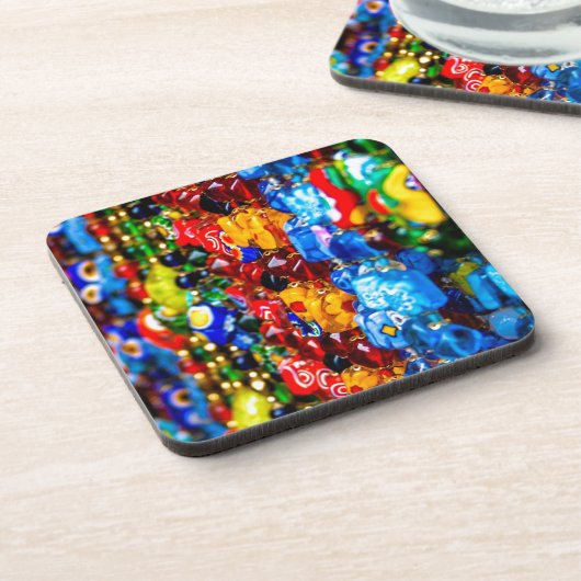 Buntes Murano Getränkeuntersetzer (Linke Seite)