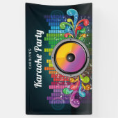 Buntes Musik-Karaoke-Geburtstags-Party Banner (Vertikal)