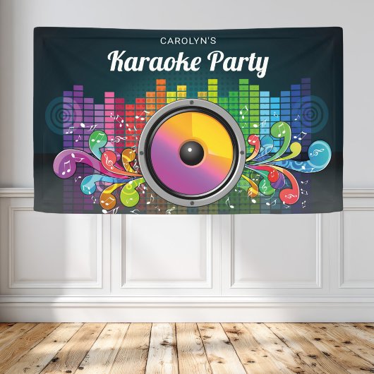 Buntes Musik-Karaoke-Geburtstags-Party Banner