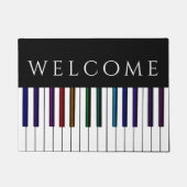 Buntes Musik-Klavier befestigt festliches Fußmatte (Vorderseite)