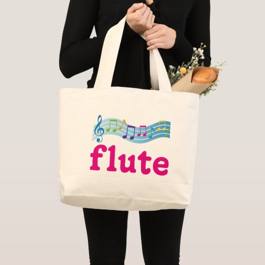 Buntes Musik-Personal-Flöten-Entwurfs-Geschenk Jumbo Stoffbeutel (Vorderseite (Produkt))