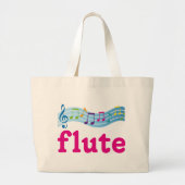 Buntes Musik-Personal-Flöten-Entwurfs-Geschenk Jumbo Stoffbeutel (Vorne)