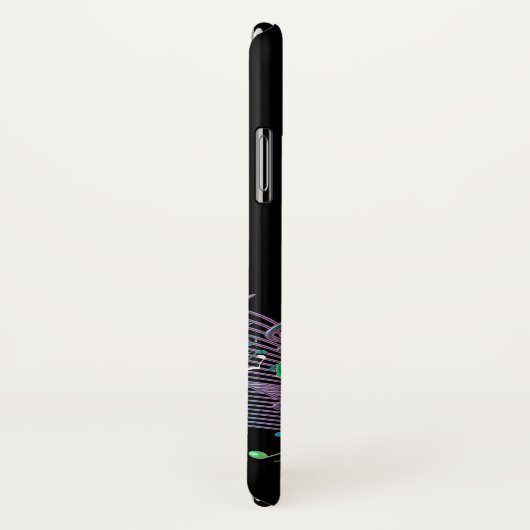 Buntes Musiknotenn Clef-Herz-Monogramm Case-Mate iPhone Hülle (Hinten/Rechts)