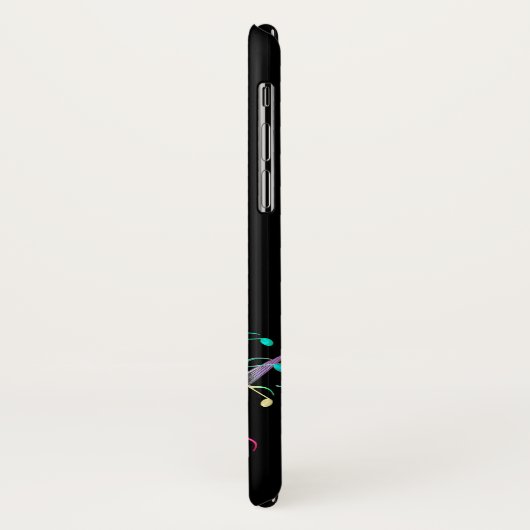 Buntes Musiknotenn Clef-Herz-Monogramm Case-Mate iPhone Hülle (Hinten/Links)