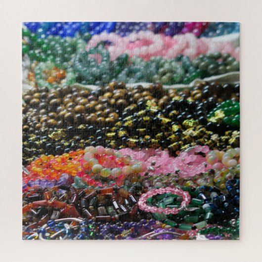 buntes Muster aus Stoffen, Puzzle (Vertikal)