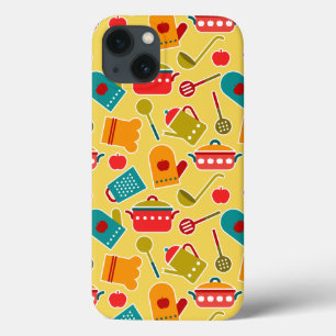 Buntes Muster der Küchengeräte iPhone 13 Hülle