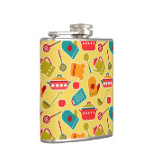 Buntes Muster der Küchengeräte Flachmann (Rechts)