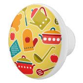 Buntes Muster der Küchengeräte Keramikknauf (Rechts)