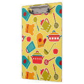 Buntes Muster der Küchengeräte Klemmbrett (Links)