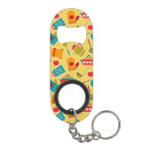 Buntes Muster der Küchengeräte Schlüsselanhängerflaschenöffner (Rückseite)