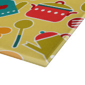 Buntes Muster der Küchengeräte Schneidebrett (Ecke)