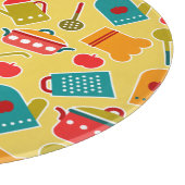 Buntes Muster der Küchengeräte Schneidebrett (Ecke)