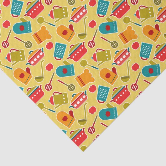 Buntes Muster der Küchengeräte Seidenpapier (Ausschnitt)