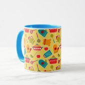 Buntes Muster der Küchengeräte Tasse (Vorderseite Links)