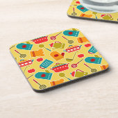 Buntes Muster der Küchengeräte Untersetzer (Linke Seite)