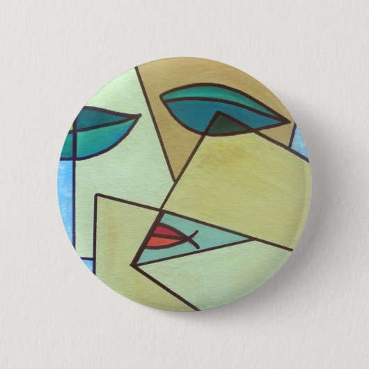 Buntes Muster-FriedensLiebe-Party-Schicksal Digita Button (Vorderseite)