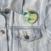 Buntes Muster-FriedensLiebe-Party-Schicksal Digita Button (Beispiel)