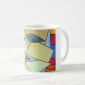 Buntes Muster-FriedensLiebe-Party-Schicksal Kaffeetasse (VorderseiteRechts)