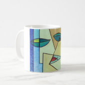 Buntes Muster-FriedensLiebe-Party-Schicksal Kaffeetasse (Vorderseite Links)